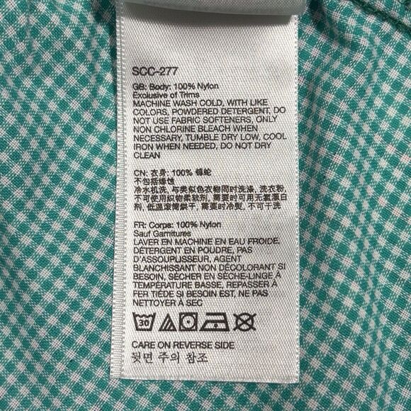 Marmot Shirt Long Sleeve Button Womens Large Green Plaid Roll Tab Gorpcore - Picture 10 of 10